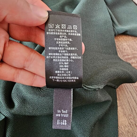 Ted Baker Gworji Long Sleeve Knit Wrap Top Blouse, Size 2, Emerald - Picture 14 of 14